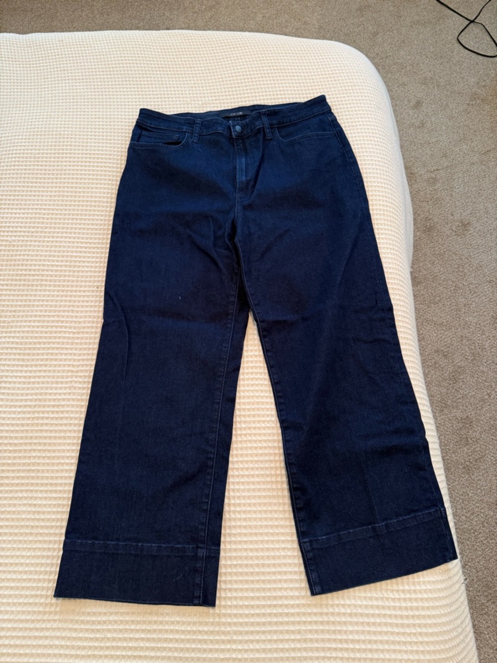 Joe's Jeans Dark Denim Wide-Leg Crop Jeans